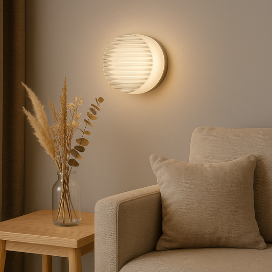 Modern rund LED vägglampa för elegant heminredning