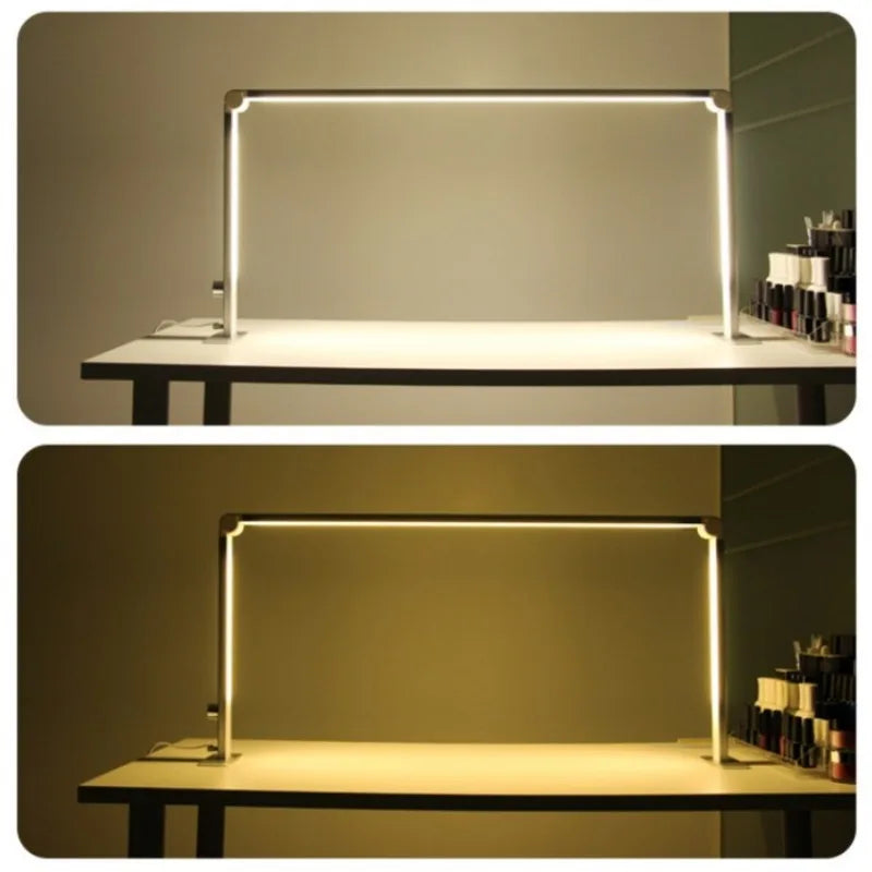 LunaGlow – Halvmåne LED Bordslampa för Kontor och Nagelstudio Belysning