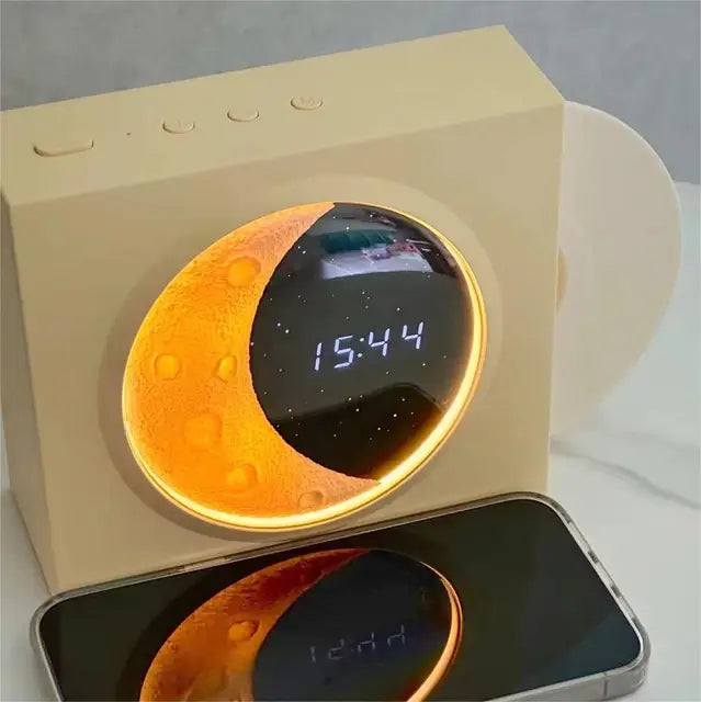 MoonGlow – LED Månljus med Musik &amp; Bluetooth Högtalare | Stämningsfull Belysning