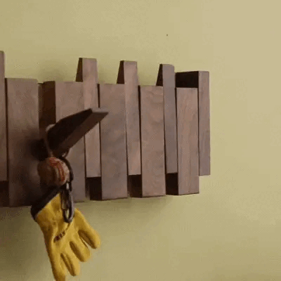 GrainWood Hook - Väggmonterad Valnöt Väggkrok