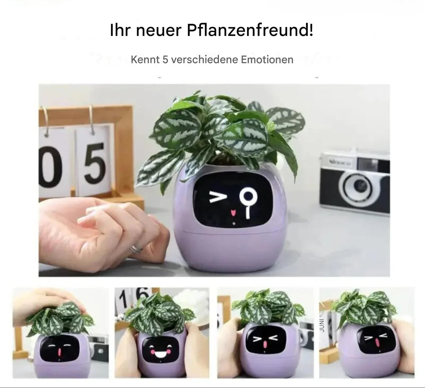 LumiPlant Smart | Automatisk blomkruka med bevattningssystem och LED-lampa