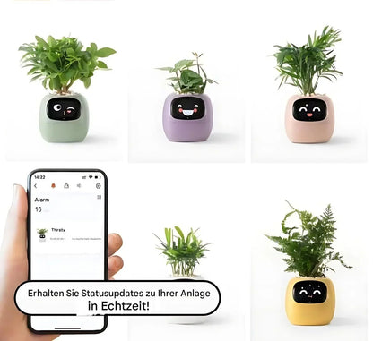 Automatisk Smart-blomkruka med bevattningssystem och LED-lampor