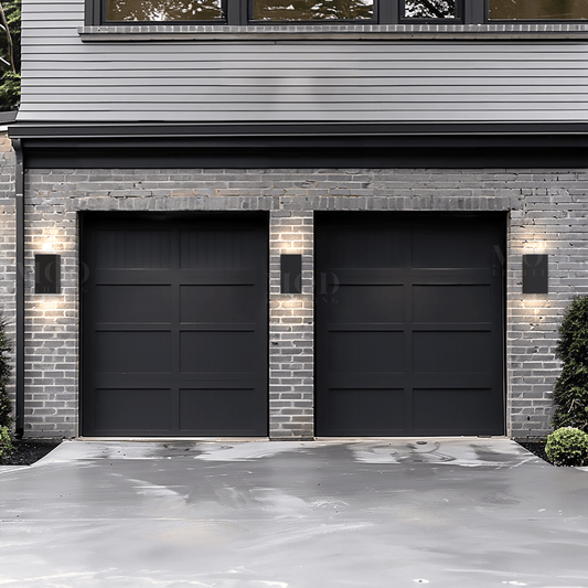 Svart rostfritt stål vägglampa – Modern utomhus LED-lampa för altan och trädgård