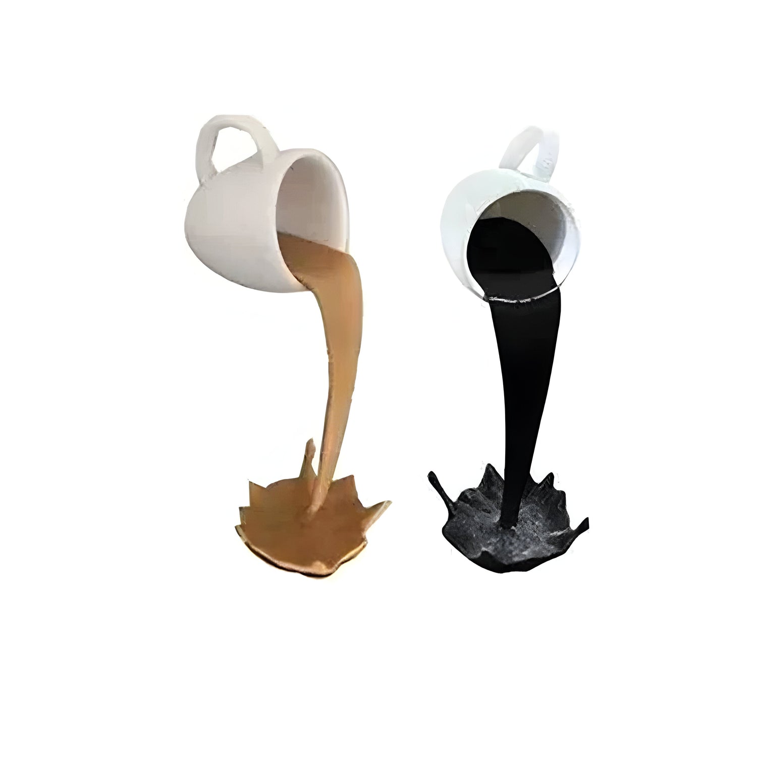 MugSplass Skulptur – Svävande kaffekoppar-konst