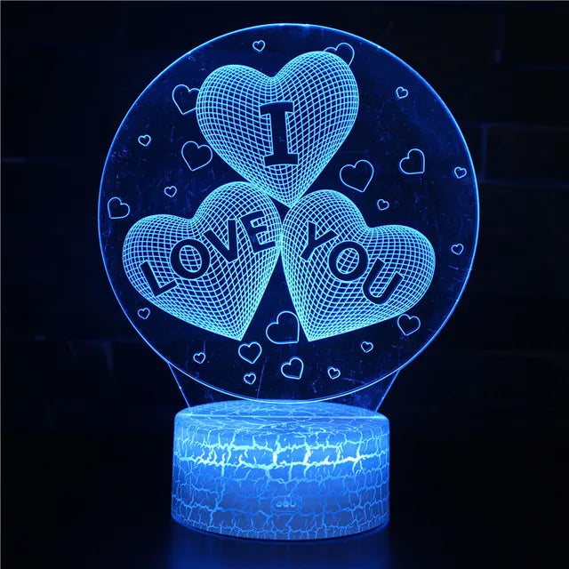 LoveGlow - Romantisk LED Hjärta Nattlampa med Färgändring och Fjärrkontroll