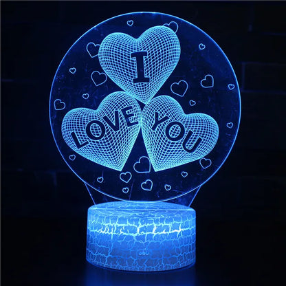 LoveGlow - Romantisk LED Hjärta Nattlampa med Färgändring och Fjärrkontroll