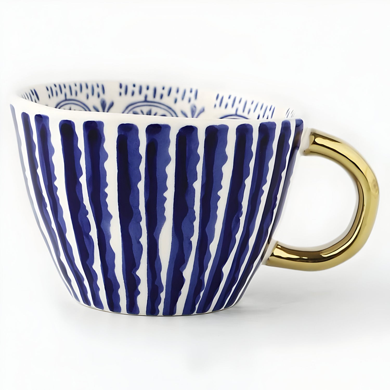 Keramikkopp med geometrisk design – Stilfull og moderne | Ideell for kaffe eller te