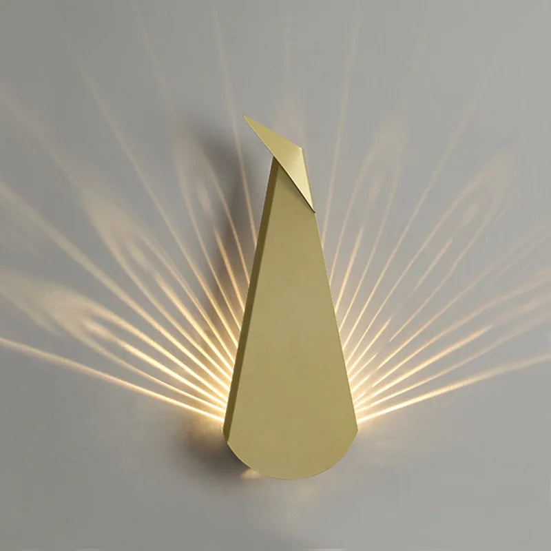 ElegantLicht - Påfågel Vägglampa Modern LED Vägglampa