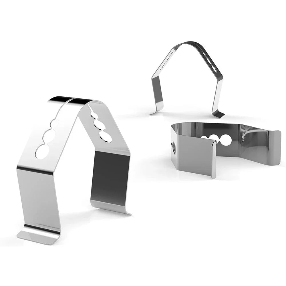 Carvallo Termometer-Cliphållare 4-pack | I rostfritt stål | För BBQ, rökare & ugn | Passar för trådlösa & Bluetooth-termometrar