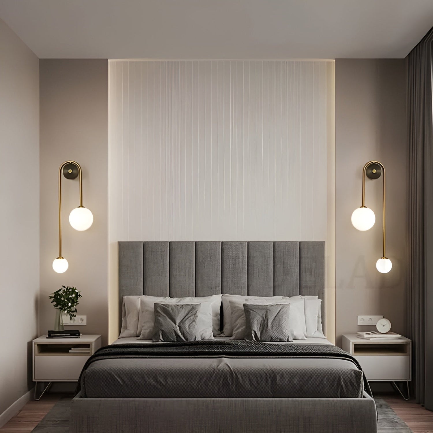 LuminSphere Light - Nordisk sängbord glasboll vägglampa