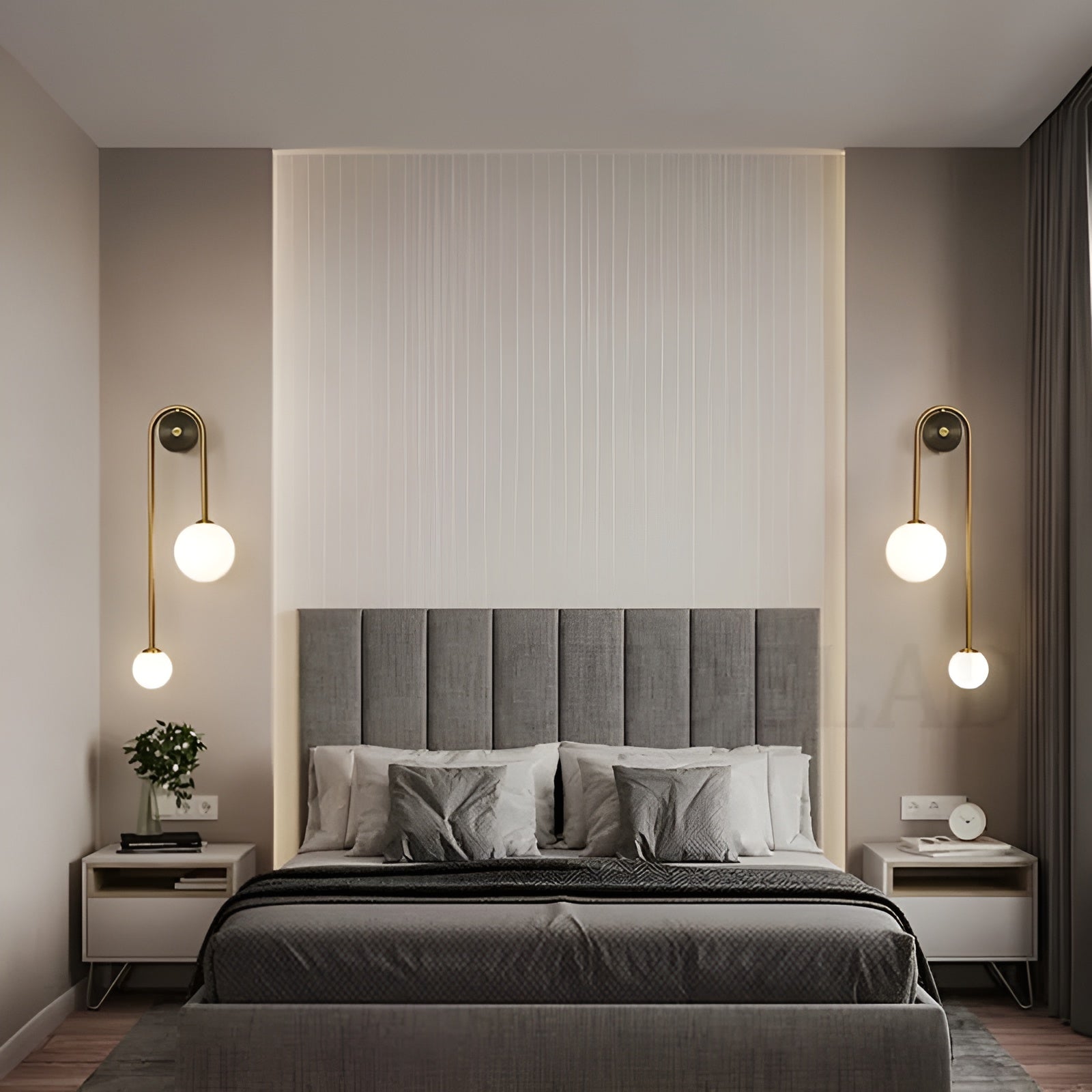 LuminSphere Light - Nordisk sängbord glasboll vägglampa