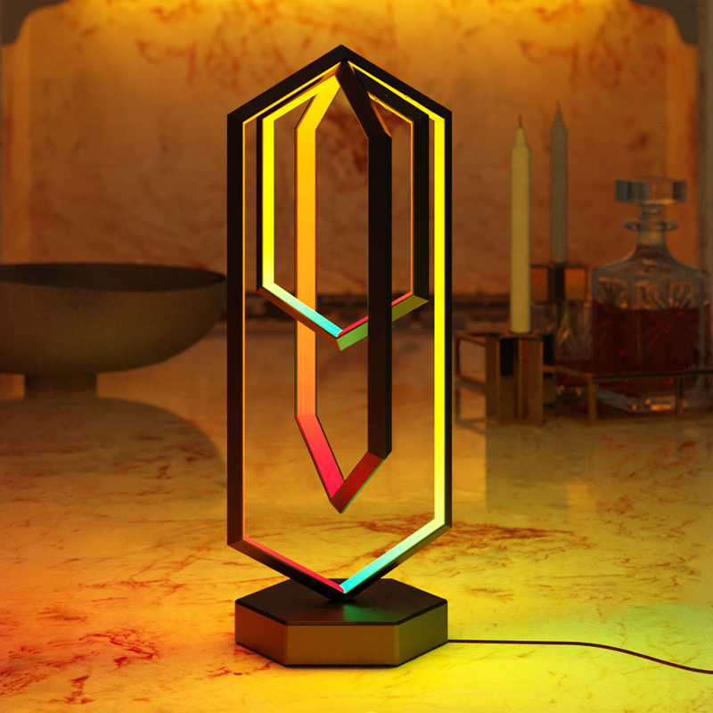 Geometrisk Bordslampa med Smart LED-belysning