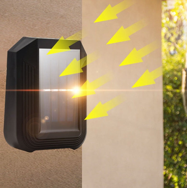 Carvallo-Vägglampa StellaLux | Stjärnliknande effekter | Aluminium & Glas | IP65 Väderbeständig | Med skymningssensor