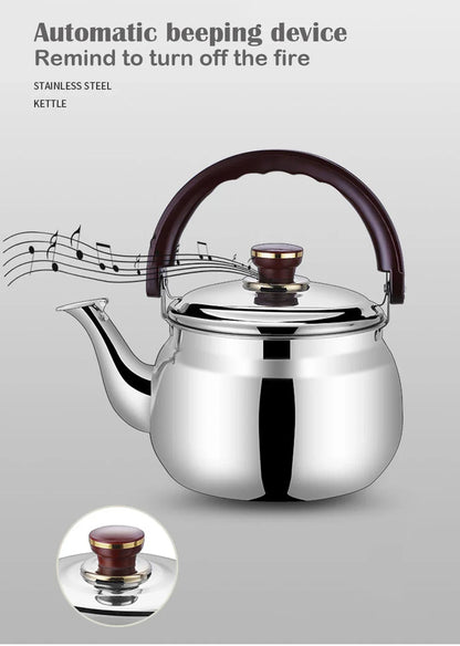 Royallure Tjockväggig Rostfritt Stål Pipkittel, 0.6–2.7 L, Induktionsklar &amp; Hållbar