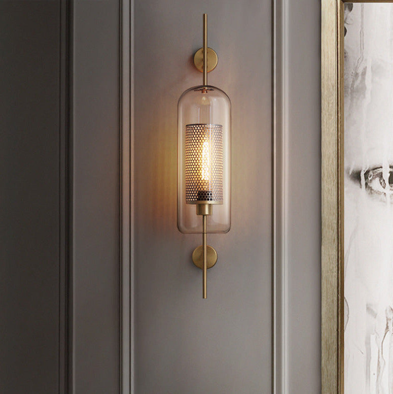 Rayvia Adriel - Modern honungskaka mässing & glas vägglampa