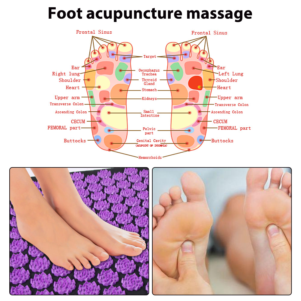 Akupressurmatta – Avkopplande smärtlindring och stressreducerande massage matta