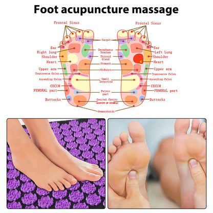 Akupressurmatta – Avkopplande smärtlindring och stressreducerande massage matta