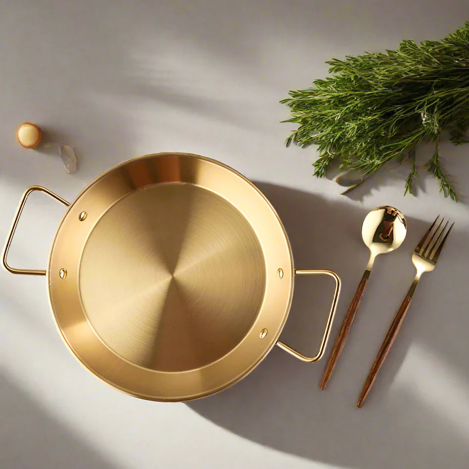 Royallure Rostfritt Stålkokkärl och Stekpanna med Dubbel Handtag Kökstallrik