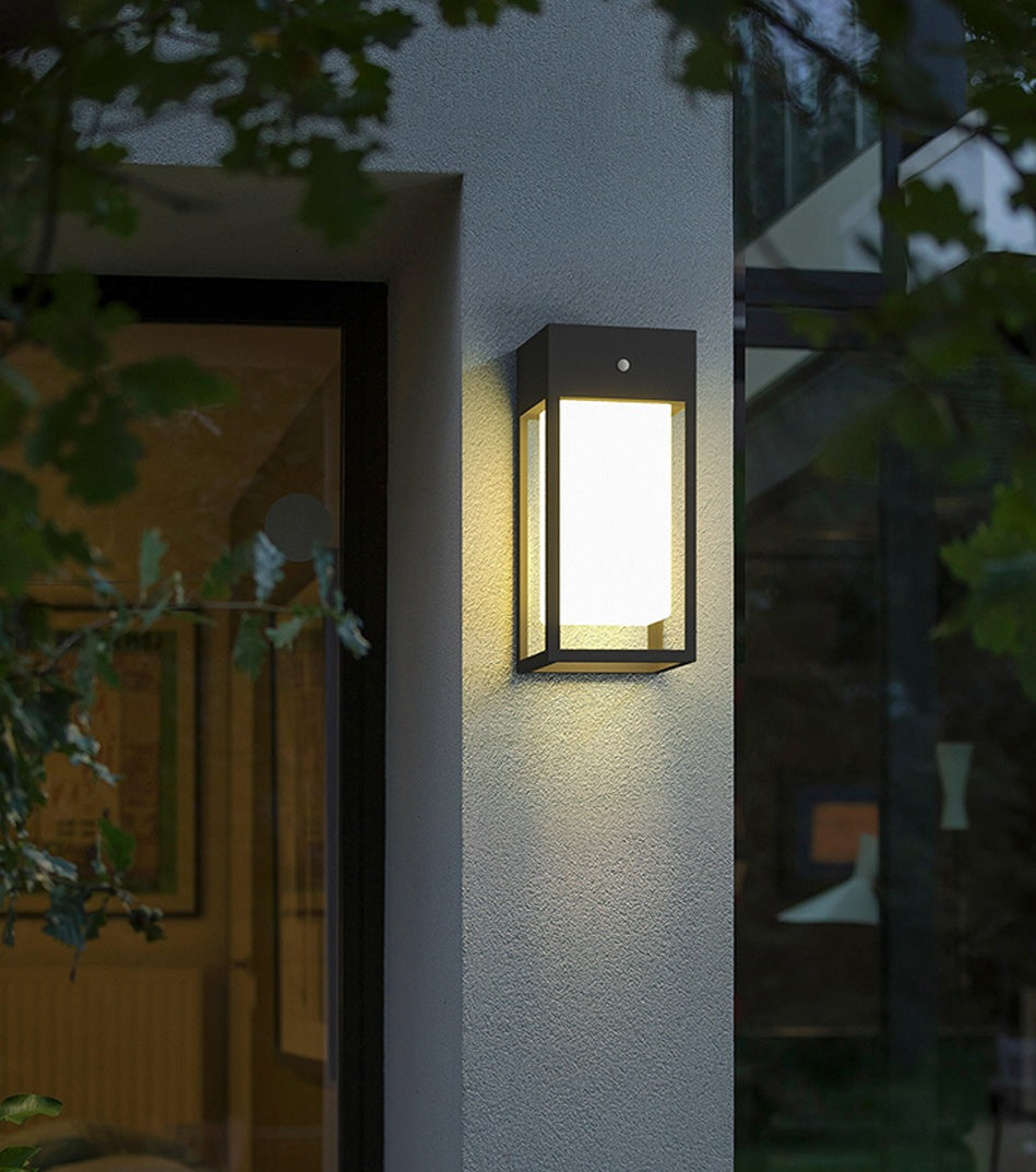 Carvallo-vägglampa LumiVita | Med skymningssensor | Rostfritt stål & aluminium | IP65 Väderbeständig | LED Varma vita