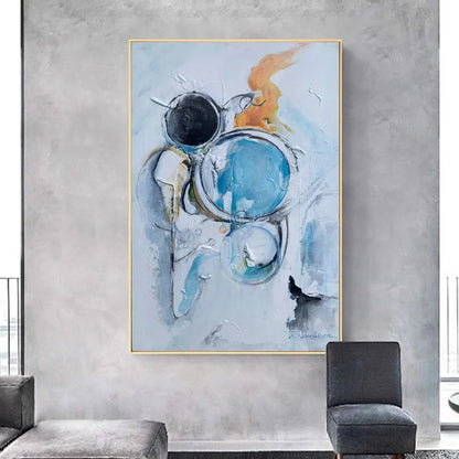 Ignite Sphere – Handgjord Canvas Olja Målning