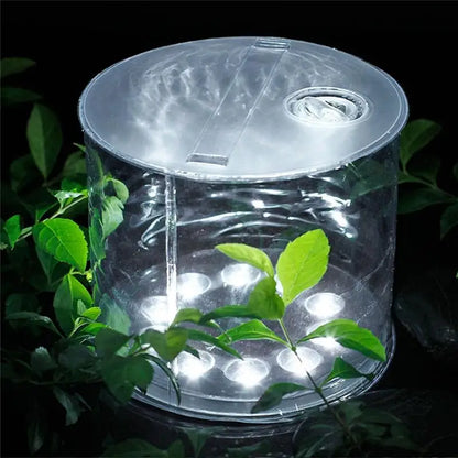 Solcellsdriven Fällbar Trädgårdslampa – Bärbar LED Utomhusbelysning för Trädgård och Gård