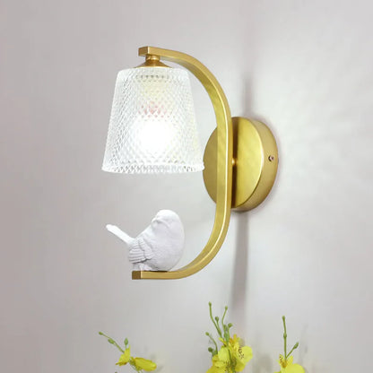 NordicBird - Modern vägglampa med fågeldesign för sovrum och vardagsrum