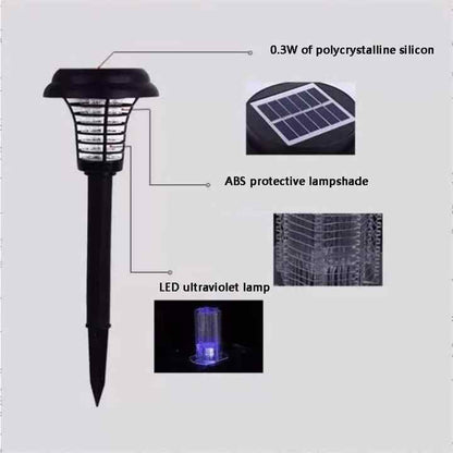 Solar Insektsdödare med LED-ljus – Vattentät trädgårdslampa för myggavvisning