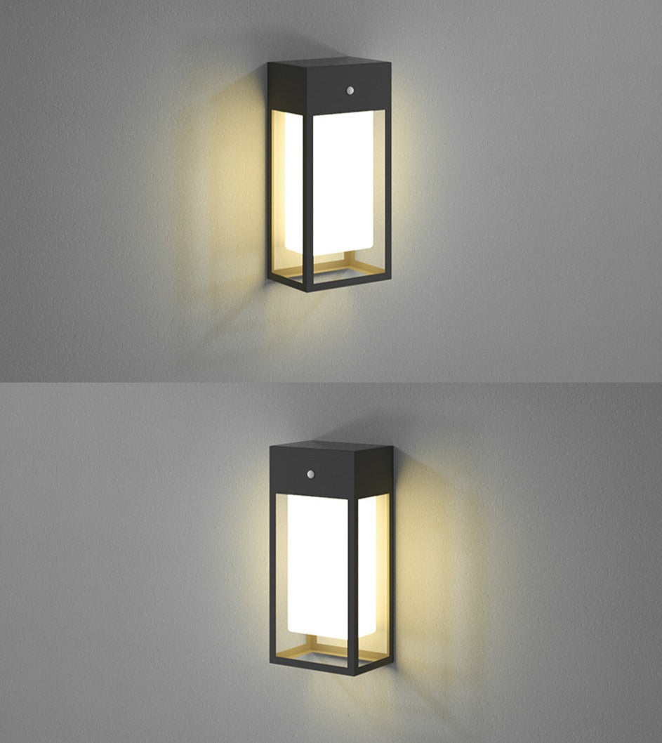 Carvallo-vägglampa LumiVita | Med skymningssensor | Rostfritt stål & aluminium | IP65 Väderbeständig | LED Varma vita