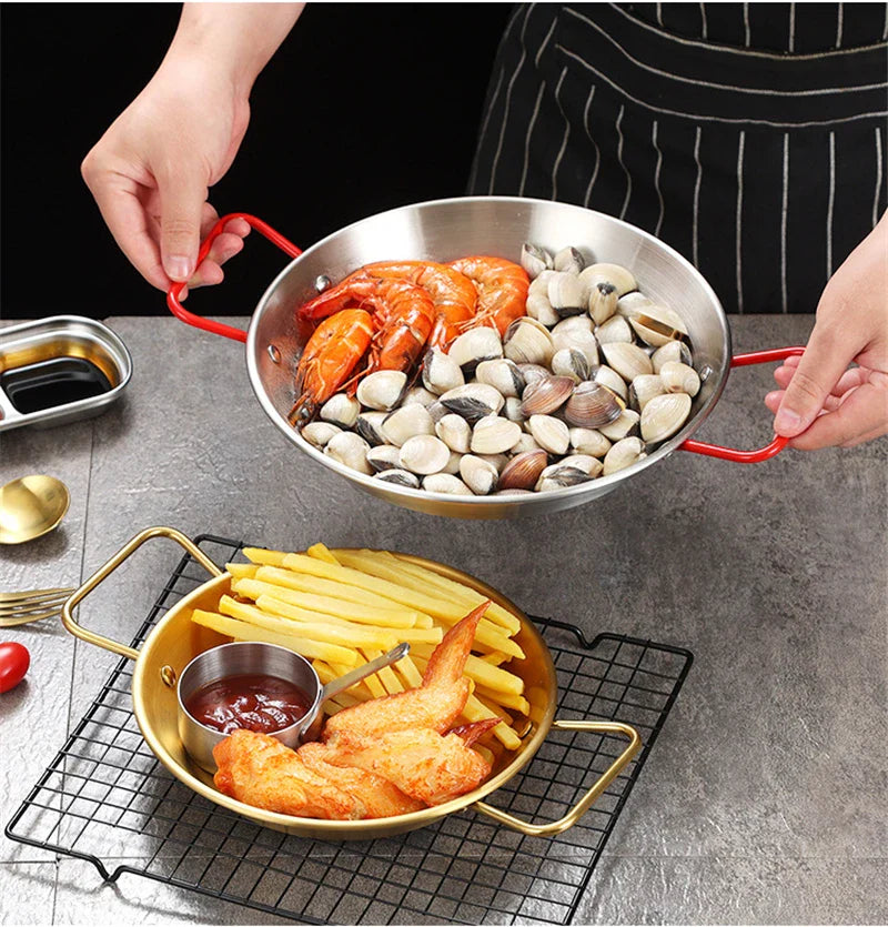 Royallure Rostfritt Stålkokkärl och Stekpanna med Dubbel Handtag Kökstallrik