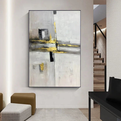 Golden Haze - Handgjord canvas oljemålning