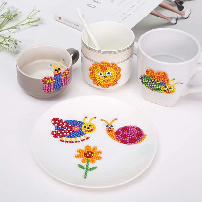 DIY klistermärke tecknad diamantmålning