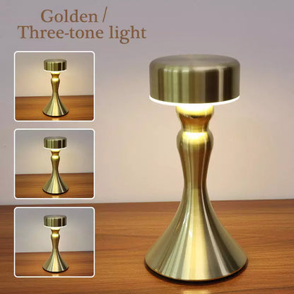 Luxe Trådlös Bordslampa med Gyllene Ytbehandling