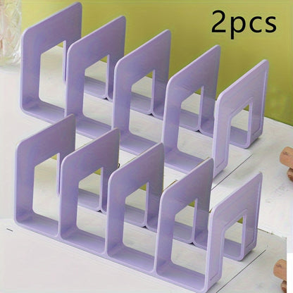 Heavy-Duty PP bokstöd med fyra fackdesign – Robust förvaringslösning för kontoret