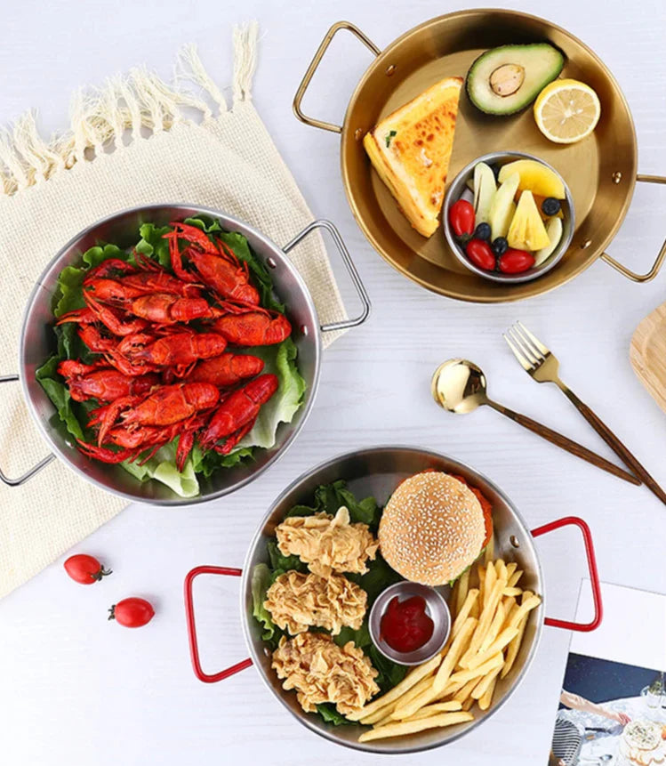 Royallure Rostfritt Stålkokkärl och Stekpanna med Dubbel Handtag Kökstallrik