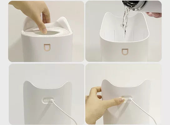 Luftfuktare Vit LED Dimma Diffusor