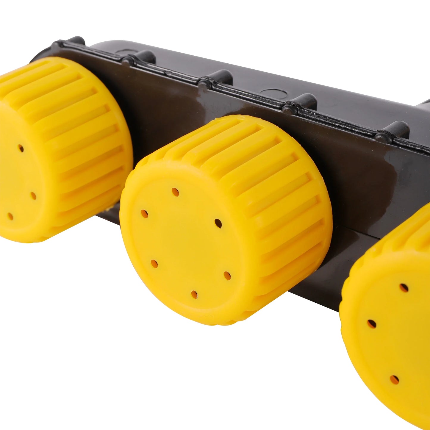 Carvallo Fördelare-Sprinkler | Högtrycksspruthuvud med 3–6 munstycken | För trädgårds- & jordbruksbevattning – Gul/ Svart