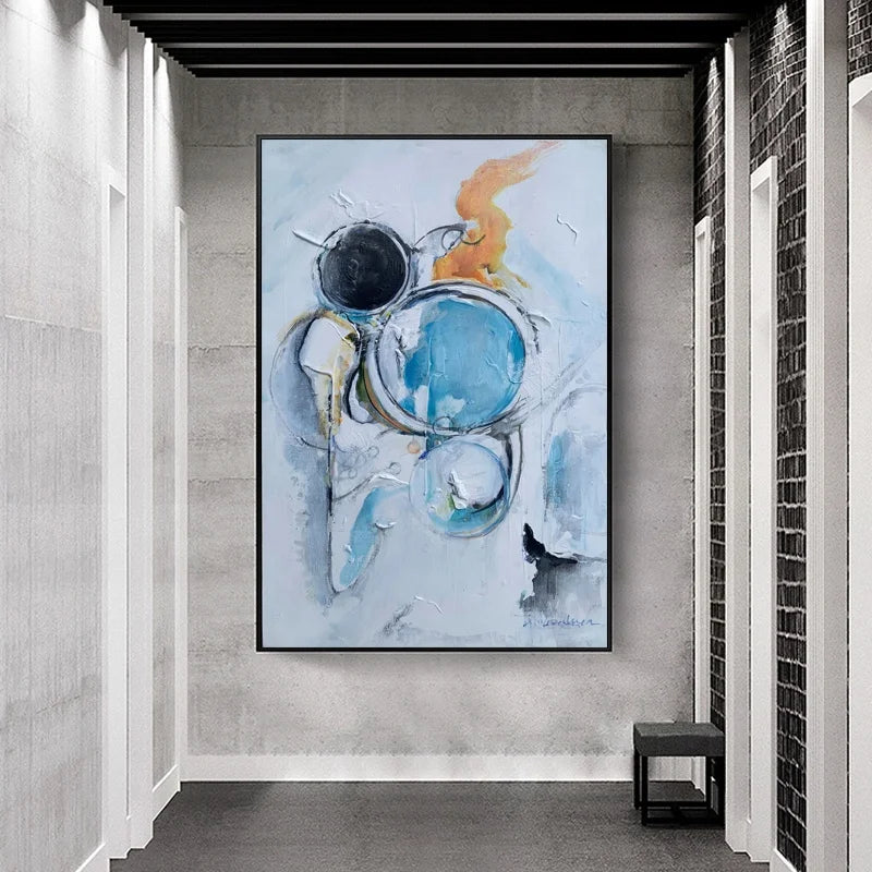 Ignite Sphere – Handgjord Canvas Olja Målning