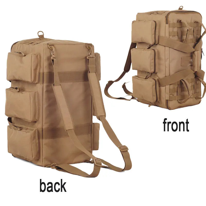 Carvallo 55L Ryggsäck | Militärt Molle-system | Extra mycket förvaring | Robust nylon – Svart/Khaki/Grön