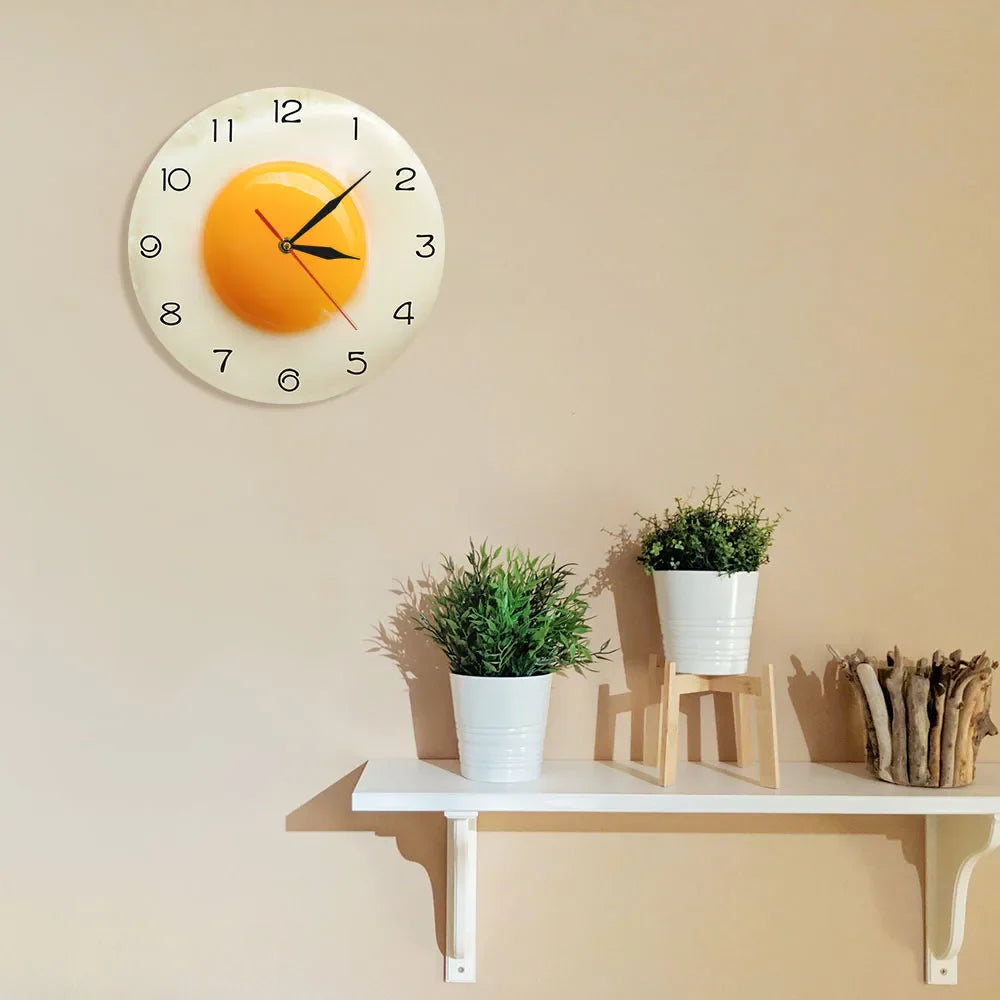 SunnySide - Stekt Ägg Köksväggklocka 3D Design