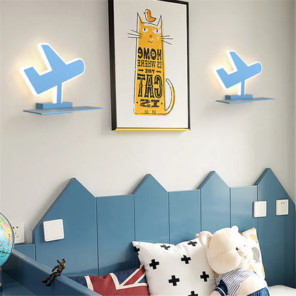 Kinderplane Vägglampa - Tecknat LED Belysning