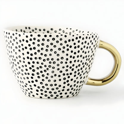 Keramikkopp med geometrisk design – Stilfull og moderne | Ideell for kaffe eller te