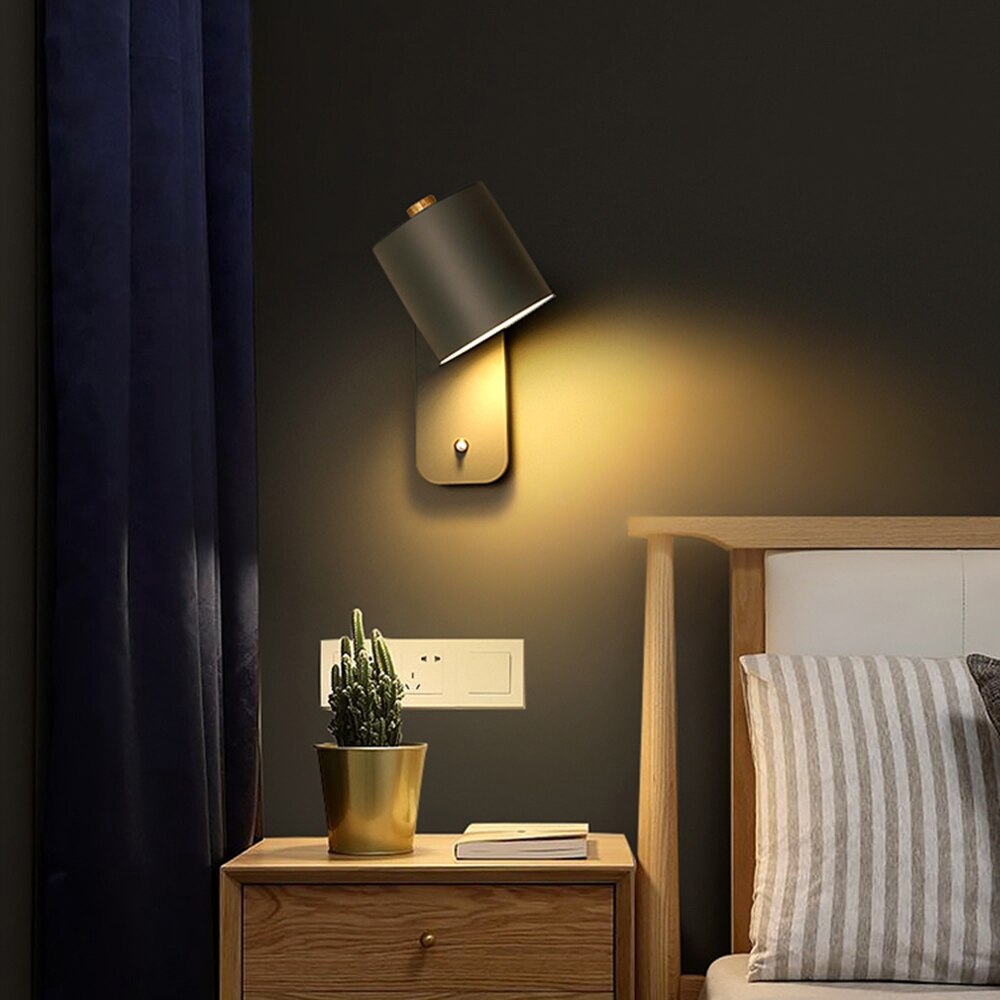 Stilrena LED Vägglampor med Strömbrytare för Inredning