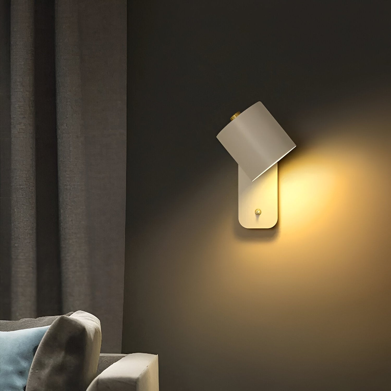 LED-vägglampa med strömbrytare – Stilig inomhusbelysning för vardagsrum och hall