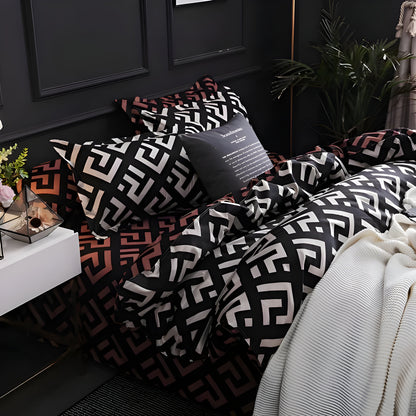 BlackBliss - Modernt Svart Sängklädesset