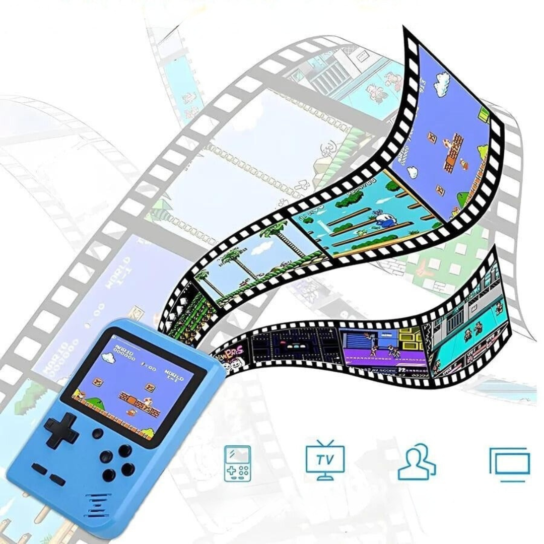 Videospelsystem med retro bärbar stil