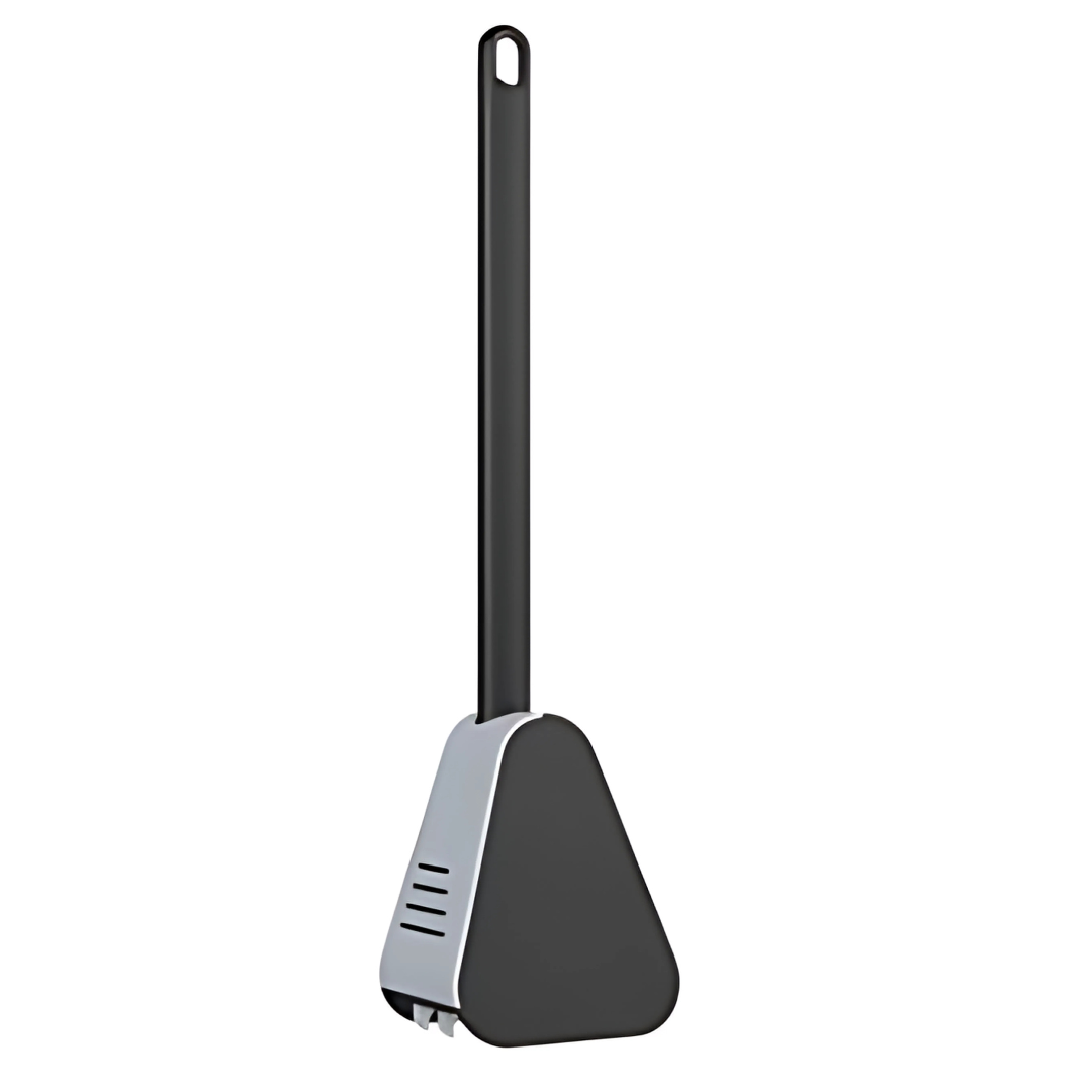 Toalettborste med silikonskydd och hållare