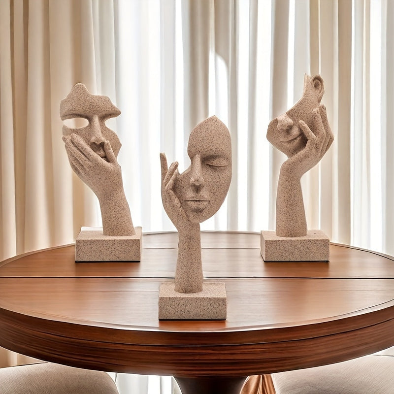 Carvallo – Abstrakta Maskfiguriner Set för en Konstnärlig & Stilren Interiör