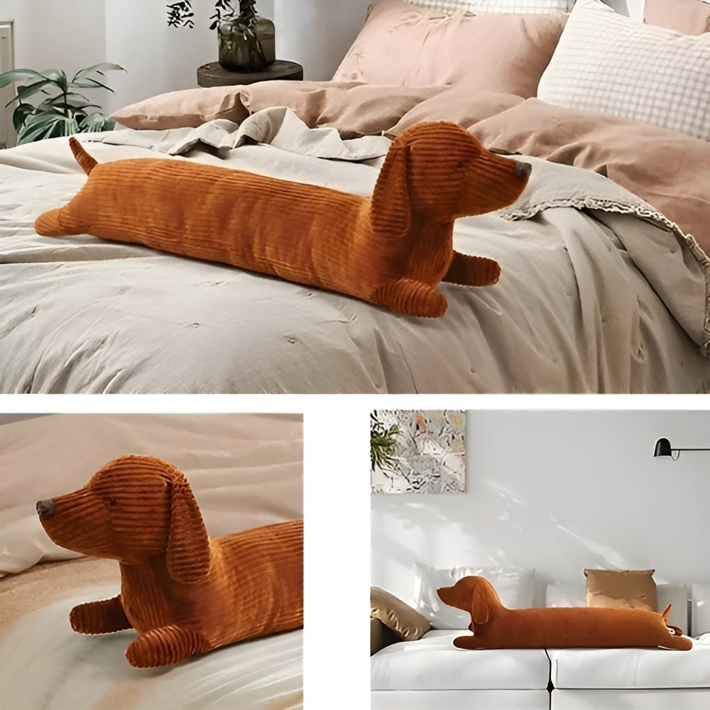 PupSnuggle Kudde - Ergonomisk Dachshund Hundkudde i Tecknad Design