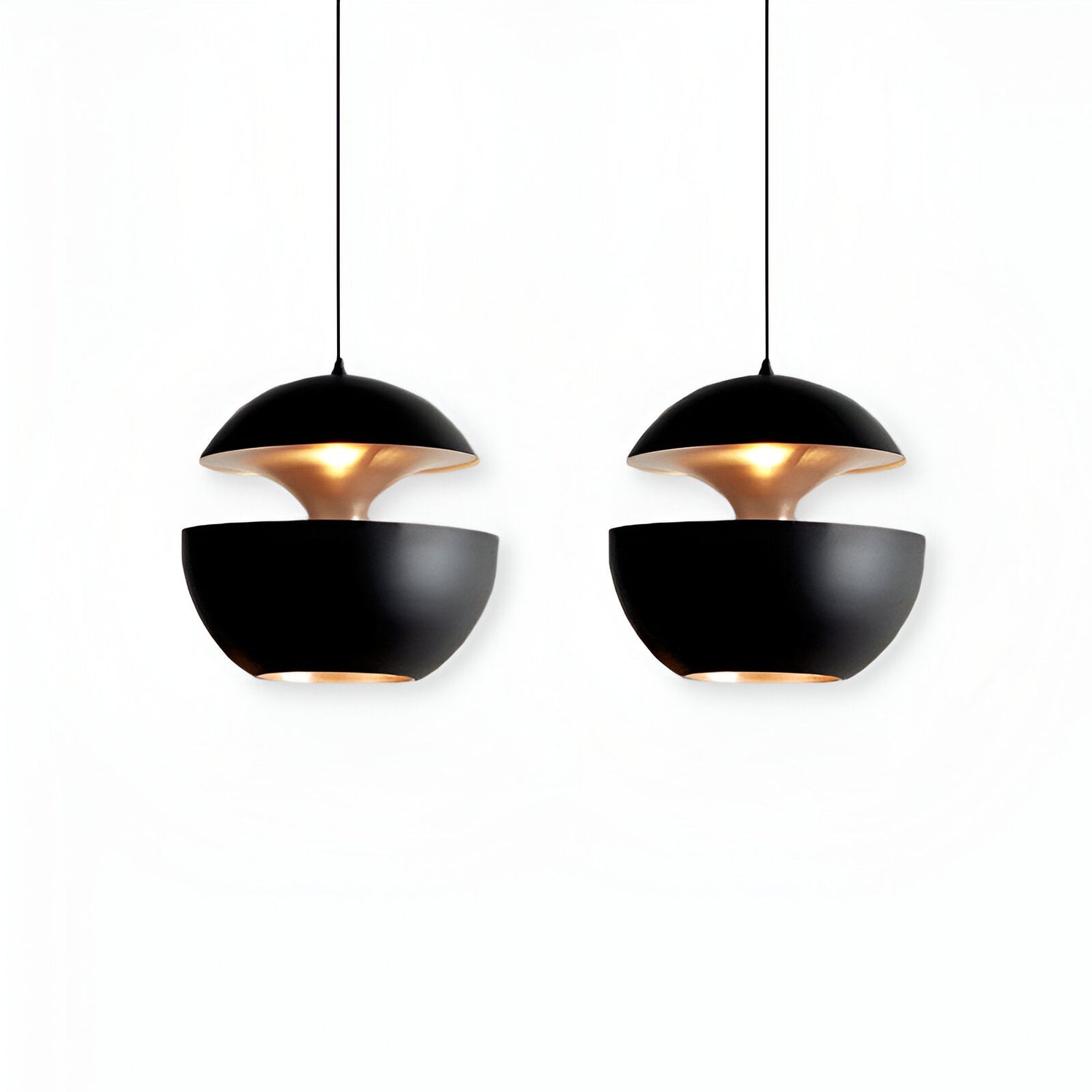 AppleGlow Taklampa – Konstnärlig E27 Taklampa i svart-vitt med solsdesign