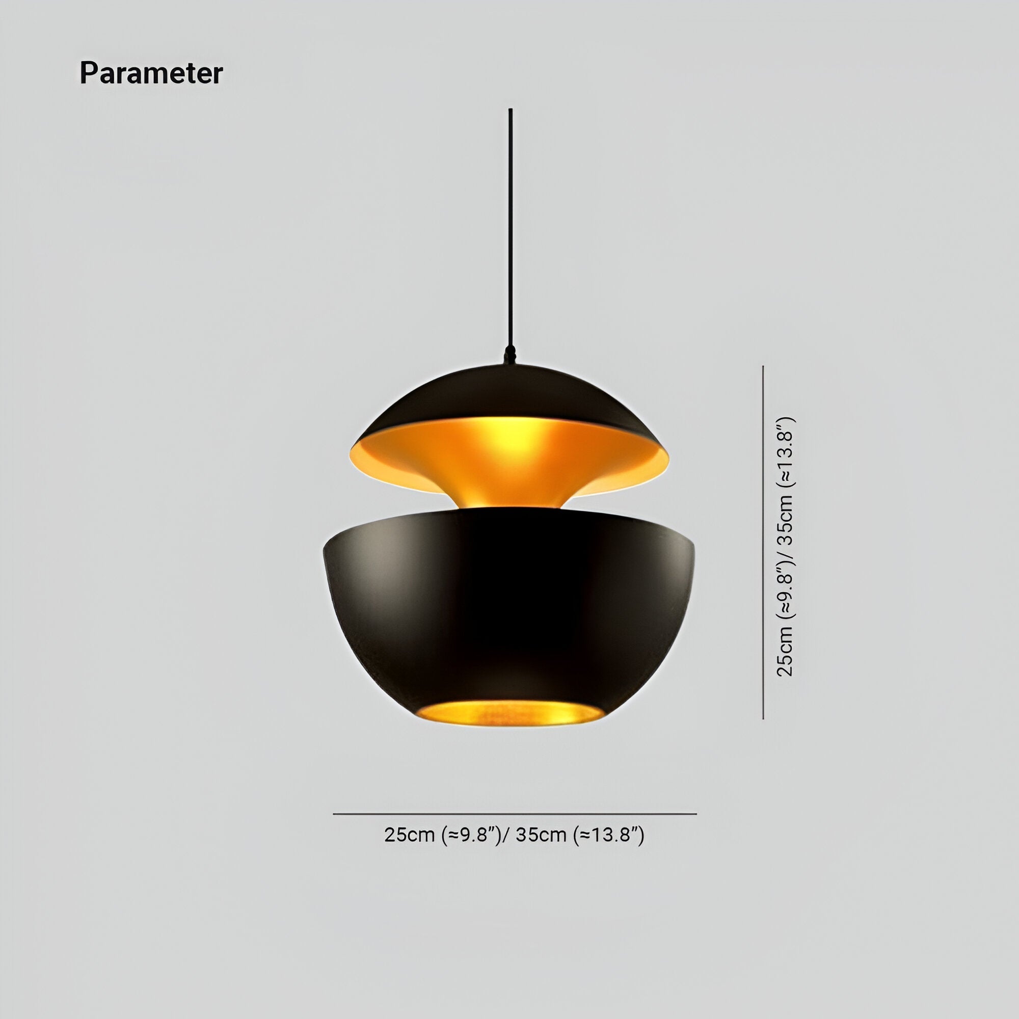 AppleGlow Taklampa – Konstnärlig E27 Taklampa i svart-vitt med solsdesign